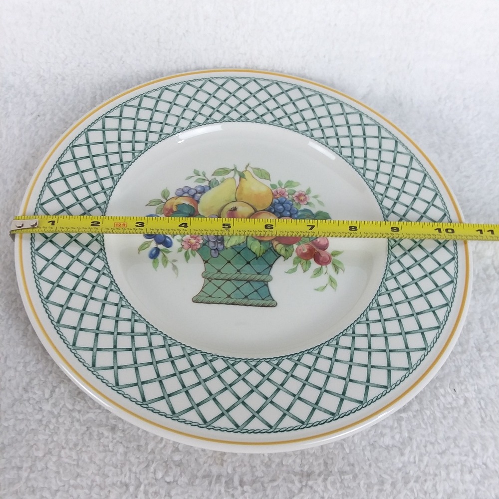 4 Villeroy‎ & Boch Basket Porcelain Dinner Plates 10.5" Germany Discontinued - Picture 9 of 9